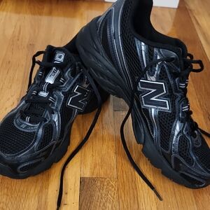 New Balance Black and Gray Athletic Sneakers